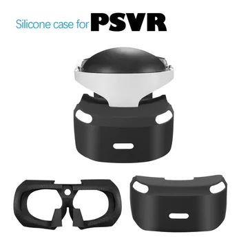 Anti-deslizamiento de la Piel de Silicona para Sony PS VR 3D de Visualización de Cristal de la funda Protectora Para PS4 VR PSVR Auricular Cubierta para PlayStation VR