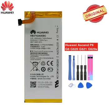 Hua Wei Batería Original HB3742A0EBC Para Huawei Ascend P6 P6-U06 p6-c00 p6-T00 G6 G620 G621 G620s G630 de 2000mAh con Herramientas