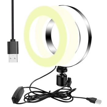 10pulgadas de Dimmable LED del Selfie Anillo de Luz con Trípode USB Anillo de LED de la Lámpara Grande de la Fotografía anillo de luz con Soporte para Teléfono Celular Studio