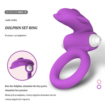 Anillo de cierre anillo para el pene pene anillo vibrador retrasar la eyaculación dick anillo estimulador de Clítoris elástica de los juguetes sexuales para hombres Adultos juguetes sexuales