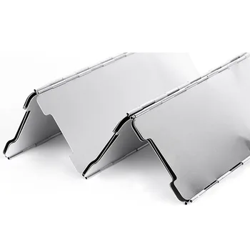 VILEAD de Aluminio Plegable 8 9 10 Placa Exterior de la Estufa Parabrisas Estufa a prueba de viento del Parabrisas de un Deflector de Viento para Camping Picnic Cocinar