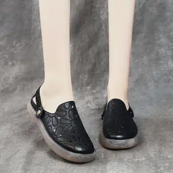 2021 Blanco de Verano Slingback Sandalias Niñas Plana de Vestir con Zapatos de Primavera Negro de la Mujer Mocasines Banda Elástica Zapatos de color Rosa Strappy Sandals