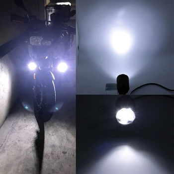 Universal de la Motocicleta de la bicicleta luces de niebla del LED Mini Motos de conducción Auxiliar de la lámpara del Alto Brillo de las luces de circulación diurna bulbo blanco 6000k