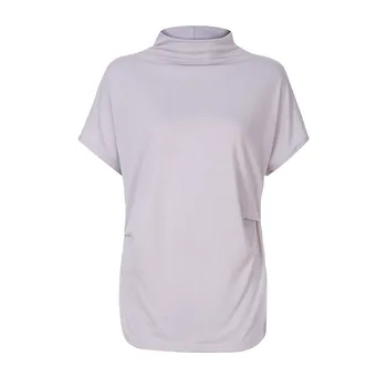 Gran inventario de 2020 Camiseta de Verano de las Señoras tops de Cuello alto de Manga Corta Sólido camiseta mujer camiseta mujer