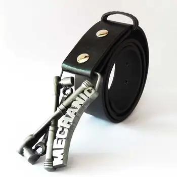 T-DISOM Mecánico Occidental del Cinturón de Hebilla de cinturón negro de la Diseñadora de Moda Hebilla de los Hombres ZincAlloy Hebilla Adecuado para 4cm de la Correa de la nave de la Gota