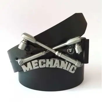 T-DISOM Mecánico Occidental del Cinturón de Hebilla de cinturón negro de la Diseñadora de Moda Hebilla de los Hombres ZincAlloy Hebilla Adecuado para 4cm de la Correa de la nave de la Gota