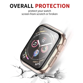 2Pc Duro de la PC Con Pantalla de Cristal Templado Protector Integrante Cubierta Protectora Para Apple Watch 1/2/3/4/5/6/SE 38/40/42/44mm