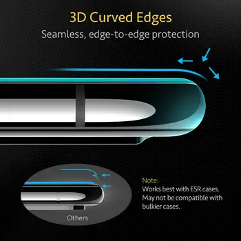 ESR Protector de Pantalla para iPhone 11 Pro Max X XR XS XS Max Promax 3D Full Cobertura de Templado de Vidrio de Protección para el iPhone 2PCS