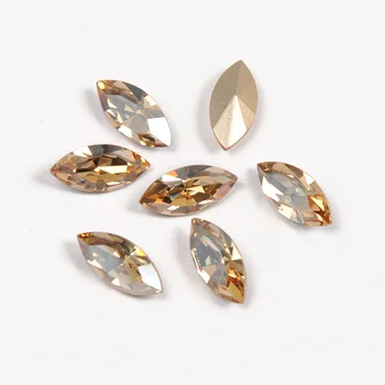 YNARUO 4200 Navette de Oro de la Sombra de la Ostentación de Lujo Cristales de la Garra de diamantes de Imitación de la Configuración de Coser Piedras para Manualidades
