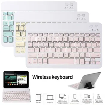 Mini portátil Inalámbrico Teclados Bluetooth Con el panel táctil de 10 pulgadas con Teclado Universal Para iPad Samsung Tab Tablet Para Smartphones