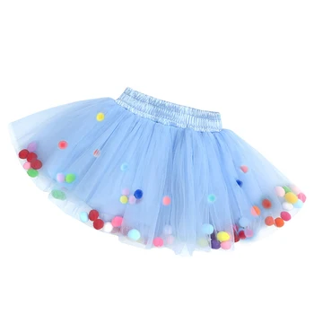 6 Colores de las Faldas de las Niñas del arco iris Tutu Bailar Faldas de Verano los Niños Pettiskirt Lindo de Navidad Bebé Falda 1-5Y Niña Ropa
