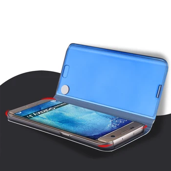SIXEVE Flip Case Para Samsung Galaxy J7 Neo NXT Max Pro Core Plus el Primer J 7 J7 2017 de la UE de Lujo Vista Inteligente de Cuero de la Cubierta Transparente