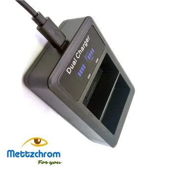 Mettzchrom de Doble cargador de batería Para CANON LP-E6 LP-E6N USB Dual del cargador de batería de la 5D MARK 6D 80D 70D 60D 7D