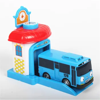 Coreano de dibujos animados Tayo el Pequeño Autobús de Una Pieza Oyuncak Araba Garaje de Coches de Juguetes Modelo Mini de Plástico Tayo Bus de Bebé para los Niños Brinquedo