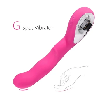 Vibrador Consolador punto G Vibrador Juguetes Sexuales Para la Mujer Vibrateur de Carga USB Varita Masajeador Vibrador Estimulador de Clítoris de 10 velocidades