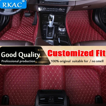 Por encargo de coche alfombras de piso especialmente para Audi A8 L S8 A8L D3 D4 A6 A7 Q5 Q7 de lujo de cuero de la cubierta completa alfombras de moqueta de alta calidad