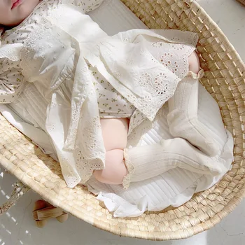 0-2 Años de Edad Bebé Floral Mameluco de 2020 Otoño de Bebé de Niña de manga Larga de Una sola pieza Hueca de la Eslinga vestido de Blusa