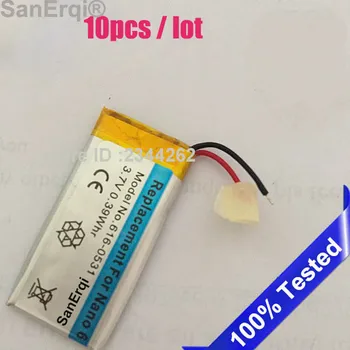 SanErqi 10pc / Lot para el iPod Nano 6 6 Gen 8gb 16gb de la Batería las Baterías de Bateria Batteriej 3.7 v 300mAh batería de Herramientas Gratuitas que le