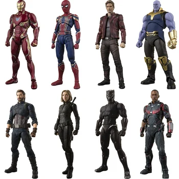 Avengers Infinity War de Hierro Araña Dr Extraño Star Señor Capitán América Thanos SHF de Juguete Figura de Acción de Modelo