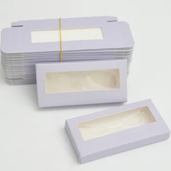 Mayorista de Pestañas Caja de Embalaje de las Pestañas Cajas Paquete Personalizado de Lavanda de la Caja de Papel de 25 mm de Faux Cils de Cosméticos de Almacenamiento en el Caso de los Vendedores
