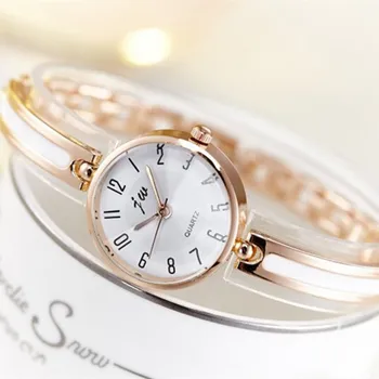 2019 Nuevo JW Marca de Lujo de Cuarzo Relojes de las Mujeres del Diamante de la Pulsera de las Señoras Vestido de Oro reloj de Pulsera Horas Hembra reloj relogio feminino