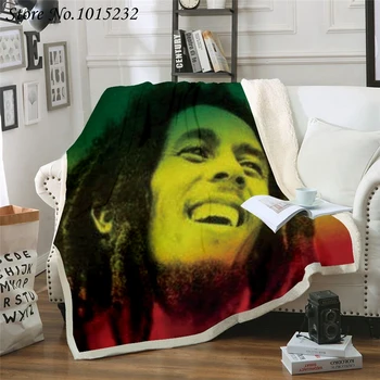 El Cantante de Reggae Bob Marley Impresión 3D de Tiro de la Felpa Sherpa Manta Fina Colcha Sofá Silla de ropa de Cama de Suministro de los Adultos a los Niños 03