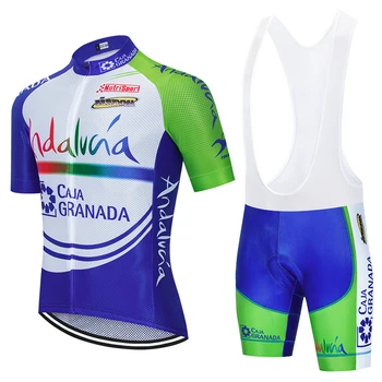 2020 andalucía, EQUIPO de CICLISMO JERSEY, pantalones cortos en bicicleta ropa Deportiva de 20D Ropa Ciclismo para HOMBRE verano pro CICLISMO Maillot Fondos de la Ropa