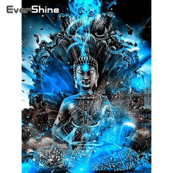 Evershine 5D Diamante Pintura Buda Religión Completo Taladro Cuadrado Bordado de Diamantes a la Venta Kit de punto de Cruz Retrato Zen Craft Kit