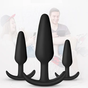 Plug anal de silicona conjuntos de butt plug anal consolador juguetes del sexo para principiantes mujeres erótico íntimo productos adultos del sexo plug trainner masajeador