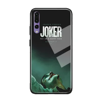 2019 Joker de la película de silicona suave caja del teléfono de vidrio cubierta de shell para el huawei honor v mate p 9 10 20 30 lite pro plus nova 2 3 4 5