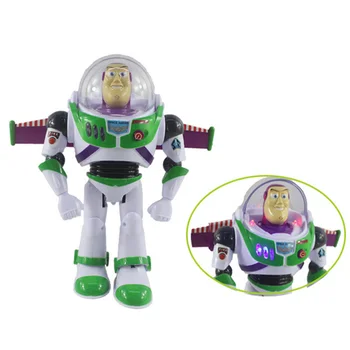 Disney Figura Toy Story 4 de Buzz Lightyear con Luces Voces Muebles Alas de PVC Figuras de Acción Juguetes para los Niños Regalo de Navidad