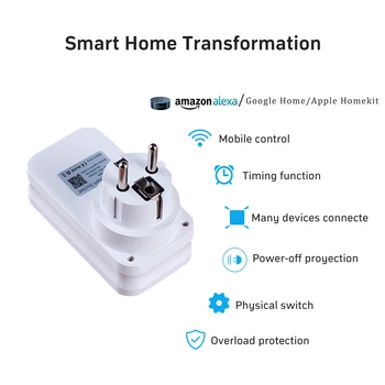Vstarcam Wireless Smart Wifi Zócalo de Enchufe de la Toma de Trabajar con Amazon Alexa Echo principal de Google Apple HomeKit Remoto de Control de Sincronización de