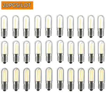 20PCS de Dimmable LED de la MAZORCA de Filamentos de Bombillas de Luz Mini E12 E14 1W 2W 4W Lámparas para el Refrigerador Nevera, Congelador, máquina de coser de Iluminación