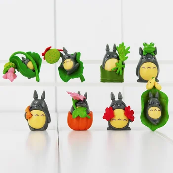 8pcs/lote 3-5cm Lindo de Mi Vecino Totoro PVC Figura de Acción de Juguetes de modelos de Muñecas Buenos Regalos de Juguetes Para Niños
