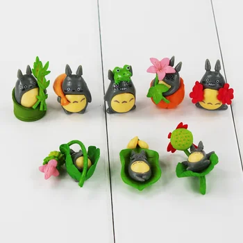8pcs/lote 3-5cm Lindo de Mi Vecino Totoro PVC Figura de Acción de Juguetes de modelos de Muñecas Buenos Regalos de Juguetes Para Niños