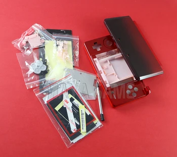 1 juego Completo de Carcasa carcasa con pantalla de lentes para 3DS Cubierta de la caja de Reparación de Piezas de Reemplazo con Botones kit+3M adhesivo