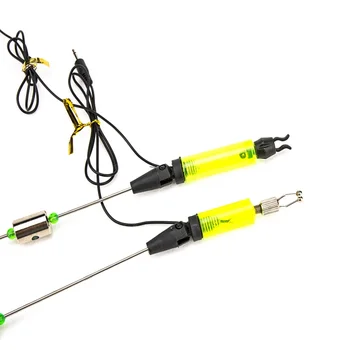 Nueva 2019 Pesca ABS Alarma de la Mordedura de Pesca Portátil Ajustable Clip de Hierro Percha Swinger con iluminación LED Indicador de Herramientas de Pesca
