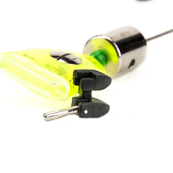 Nueva 2019 Pesca ABS Alarma de la Mordedura de Pesca Portátil Ajustable Clip de Hierro Percha Swinger con iluminación LED Indicador de Herramientas de Pesca