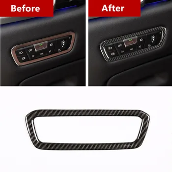 ABS Interruptor de los Faros Marco de la Decoración de la Tapa de ajuste Para el BMW X5 G05 2019 Fibra de Carbono de Color de Coche de Estilo Modificado