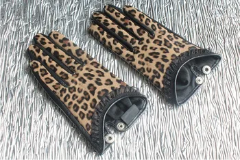 DEAT 2020 el Otoño Y el Invierno Nuevos Productos de Moda Mujeres Sexy de Encaje de un Lado Leopardo de piel de Oveja Guantes de PB182