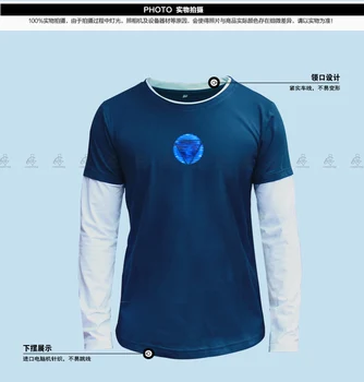 Los hombres maravilla de la emisión luminosa de diseño exclusivo de algodón de manga larga camiseta de los hombres de Hierro el hombre de la camiseta homme sport camisetas S-3XL