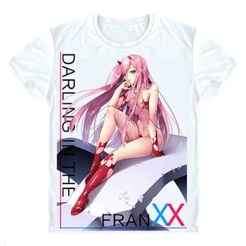 DARLING en el FRANXX Camisetas Multi-estilo de Manga Corta Camisetas de Darin En Za Furankisu DarliFra Pilotos Strelizia Cosplay Camisa