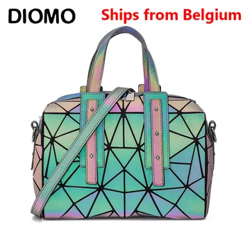 [Buques de Bélgica] DIOMO Luminoso Geométrica de las Mujeres Bolsos de Almohada, Bolso de Hombro de Boston Bolso de Crossbody Bag para Mujer