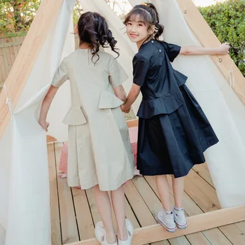 2020 Verano las Chicas Nuevas de Algodón Vestido de Estilo coreano Lindo de los Niños y Adolescente de las Niñas Vestido Elegante Breve de las Niñas de Bebé de Vestir: Casual, #8697
