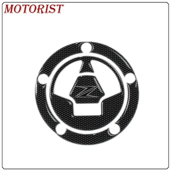 El AUTOMOVILISTA 3D de fibra de carbono Sticker Decal la Protección del Emblema del Tanque de la Almohadilla de Cas Tapa Para Kawasaki Z1000 KAWASAKI Z1000 Z 1000 desmontable