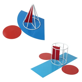 Magnético de Despliegue Geométrico, Sólido shapeCube Prisma 3D Planas de aprendizaje, Comparación de Matemáticas de Juguetes para los niños