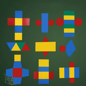 Magnético de Despliegue Geométrico, Sólido shapeCube Prisma 3D Planas de aprendizaje, Comparación de Matemáticas de Juguetes para los niños