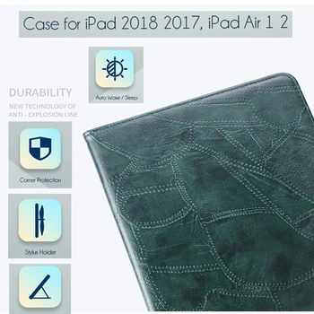 PU funda de Cuero Para iPad Air 2 de Aire 1 Caso de Activación/Reposo Caso de la Cubierta Para el iPad Caso De 2018 2017 9.7 Smart Cover Para el iPad Air 2 Caso