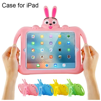 Caja de la tableta Para el iPad de 9,7 2017 2018 Aire Air2 Pro 9.7 10.2 Mini 1 2 3 4 5 2019 Niños de Silicona Cubierta del Soporte del Caso
