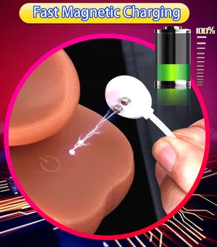 CPWD Inteligente de Calefacción Automática Telescópica Consolador Real Dick Producto del Sexo Para las Mujeres Suave Consolador Vibrador Realista de Gran Pene Juguetes Sexuales